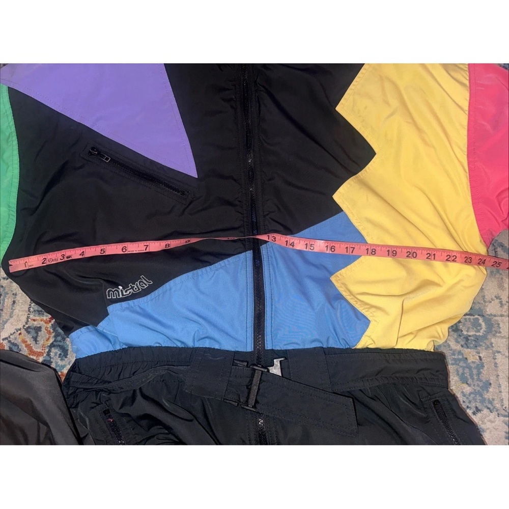 Mistral Ski Suit Snowsuit Sz 14 Big 80’ One Piece Post Modern Snow Color block - Picture 14 of 16